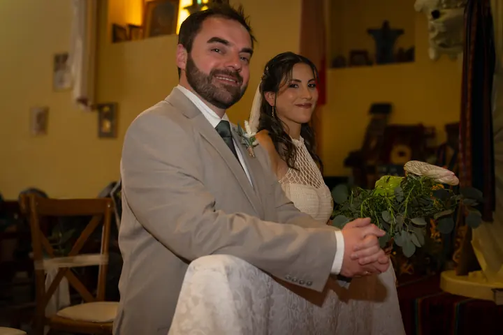 Una sonrisa durante la ceremonia